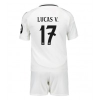 Dres Real Madrid Lucas Vazquez #17 Domáci pre deti 2024-25 Krátky Rukáv (+ trenírky)